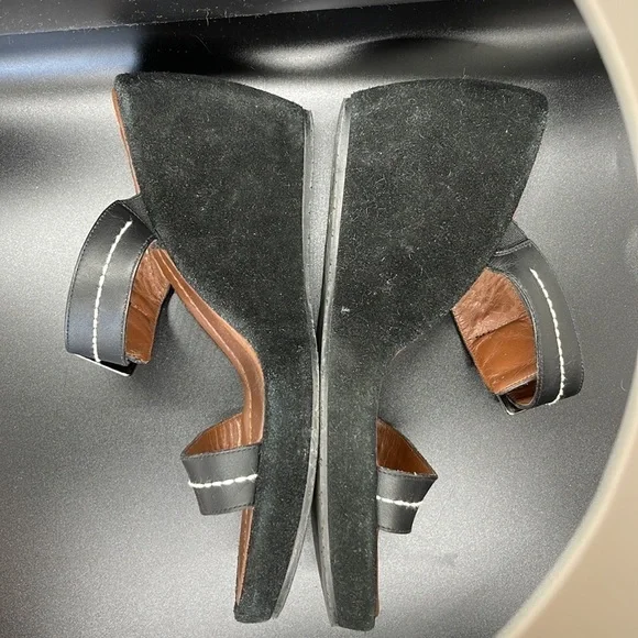 Donald Pliner Black Leather Double Straps Buckle Sandals. Size 8.5. D3/A1918 - Picture 3 of 8